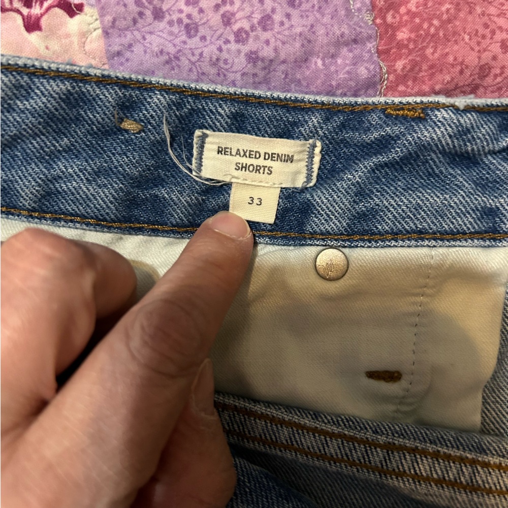 Madewell Relaxed‎ Denim Shorts Distressed Size 33 Style AJ241 - Picture 5 of 7
